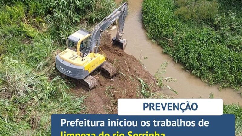 PREFEITURA INICIA TRABALHOS DE LIMPEZA DO RIO SERRINHA.