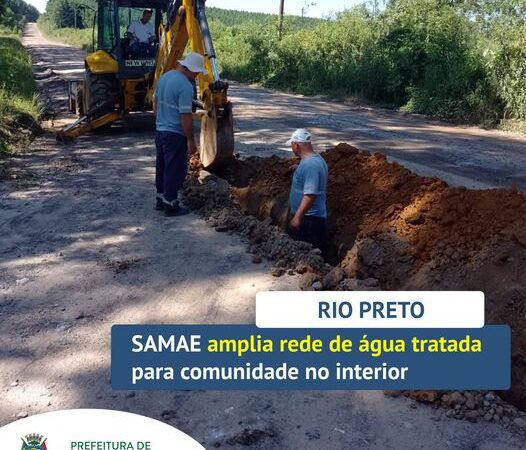 SAMAE de Rio Negrinho amplia a rede de água na Localidade de Rio Preto