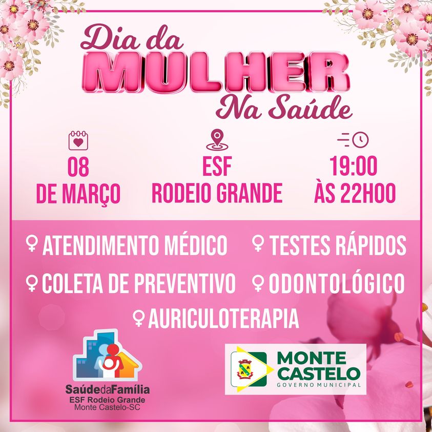 DIA DA MULHER NA SAÚDE