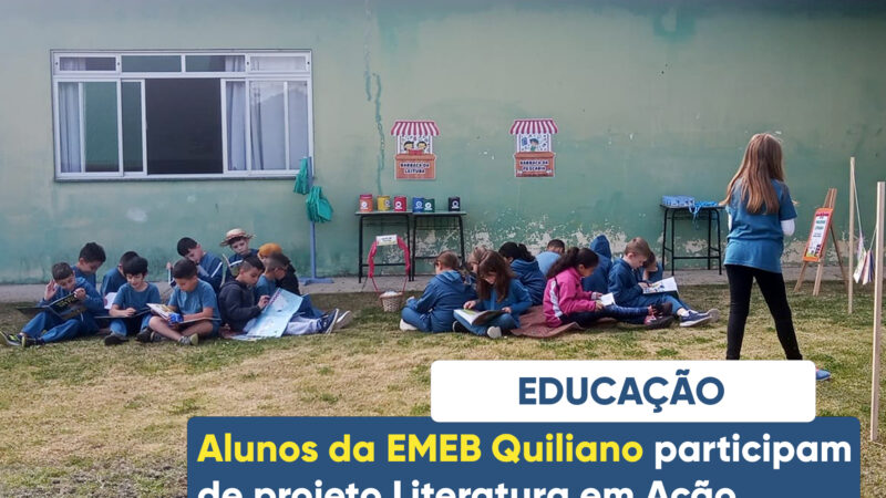 ALUNOS PARTICIPAM DO PROJETO LITERATURA EM AÇÃO