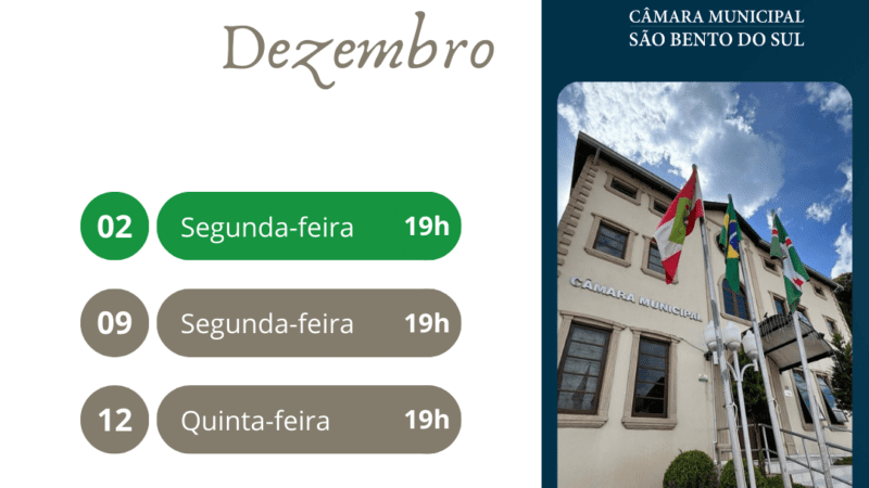 Câmara de Vereadores realiza primeira sessão de dezembro