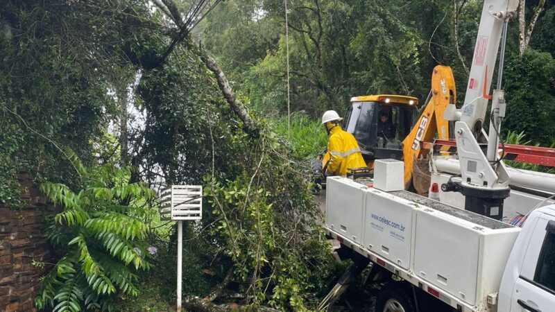 Ocorrências registradas em virtude da chuva