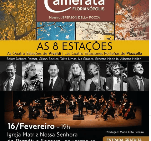 Camerata Florianópolis se apresentará no Centro Cultural Dr. Genésio Tureck na sexta-feira