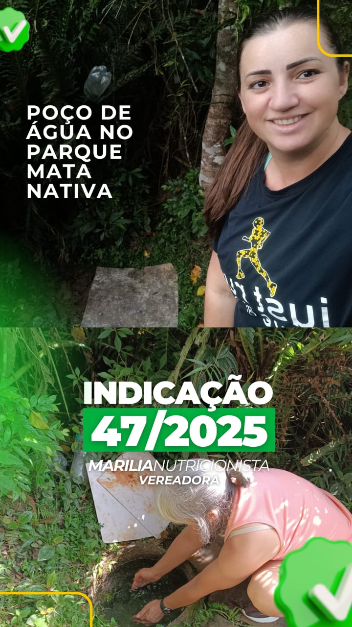 Vereadora propõe melhorias para acesso à água no Parque Mata Nativa