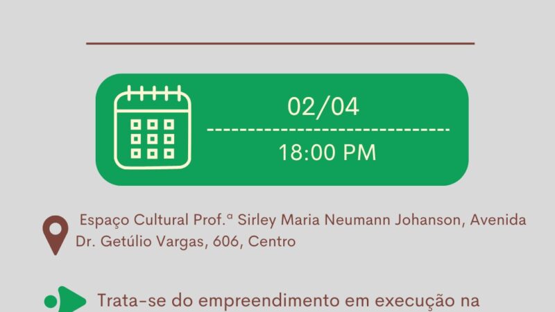 Apresentação da Operação Urbana Consorciada Cascata Paraíso à Comunidade