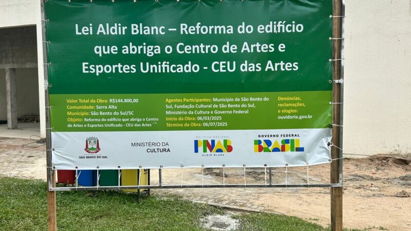 CEU das Artes de Serra Alta passa por reforma com recursos da Lei Aldir Blanc