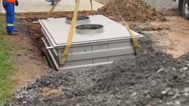 Instalação de lixeira subterrânea no bairro Serra Alta