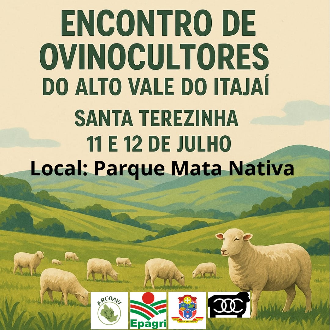 Santa Terezinha recebe Encontro de Ovinocultores do Alto Vale do Itajaí nos dias 11 e 12 de julho