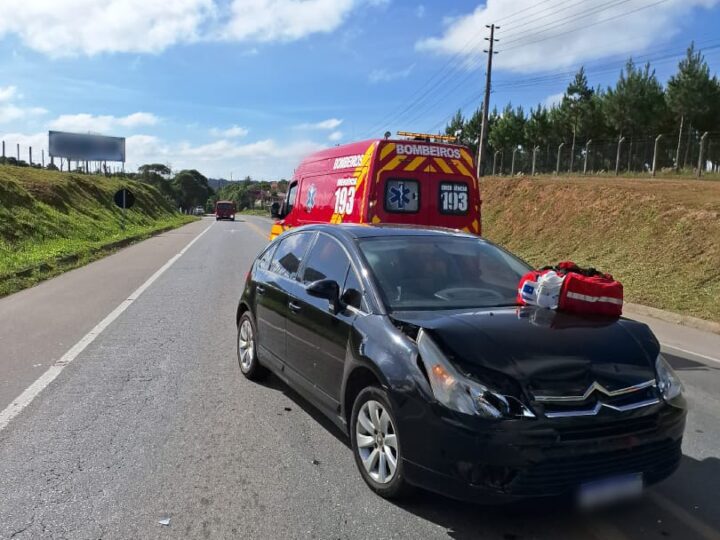 Acidente de Trânsito Mobiliza Bombeiros na BR-280, em São Bento do Sul