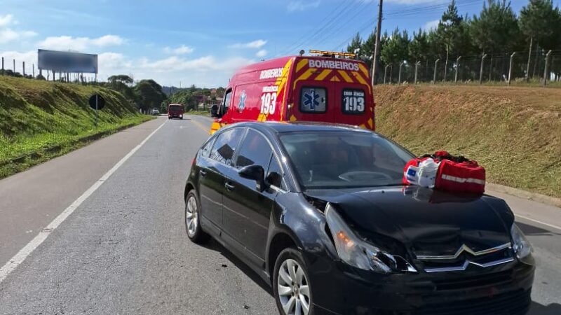 Acidente de Trânsito Mobiliza Bombeiros na BR-280, em São Bento do Sul