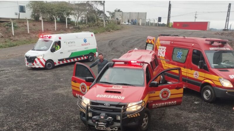 Funcionário de empresa têxtil sofre grave ferimento na virilha e é socorrido pelos Bombeiros em Papanduva