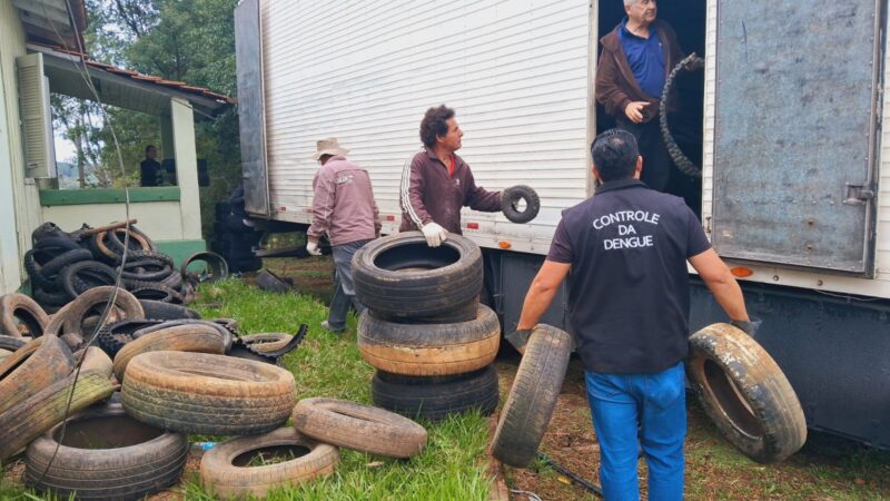 Prefeitura realiza a destinação correta de pneus usados
