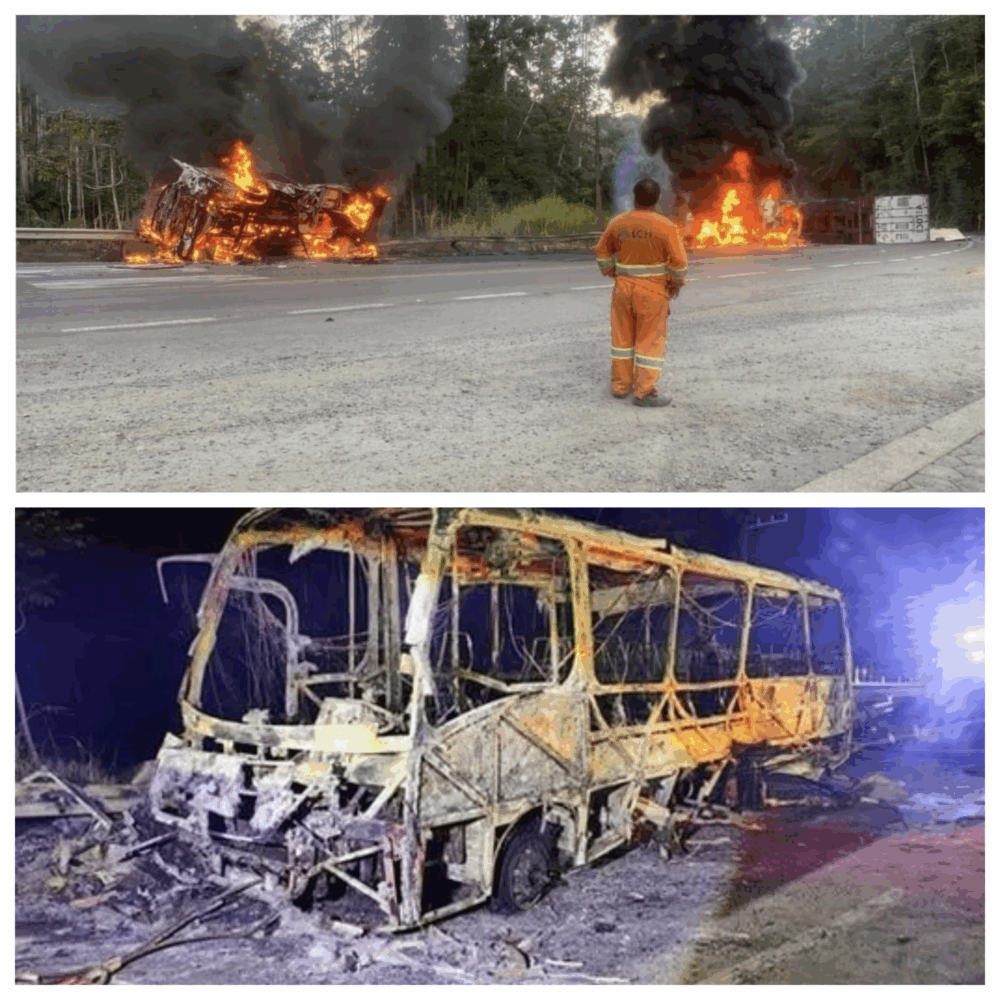 Tragédia na BR-280: duas mulheres morrem em acidente com micro-ônibus em Corupá