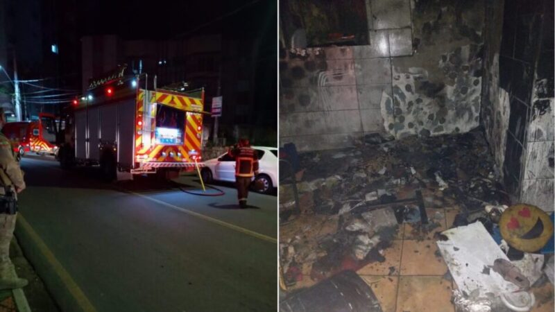 Homem tem 90% do corpo queimado em incêndio em Criciúma 