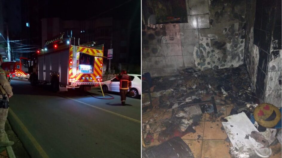 Homem tem 90% do corpo queimado em incêndio em Criciúma