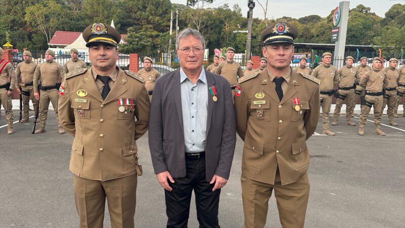 Administração Municipal participa da solenidade dos 190 anos da Polícia Militar de Santa Catarina