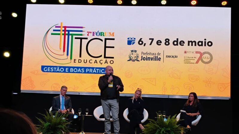 São Bento do Sul tem destaque no 7º Fórum TCE-SC Educação com seis boas práticas apresentadas