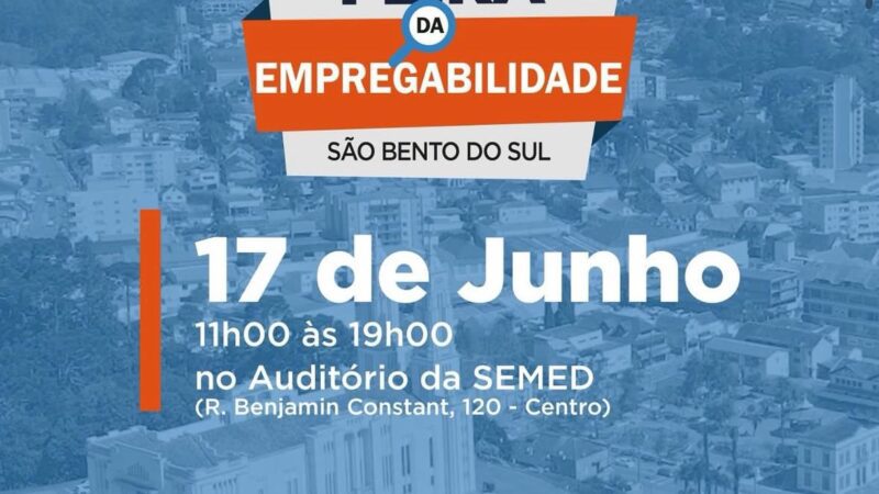 Feira da Empregabilidade de São Bento do Sul abre inscrições para empresas