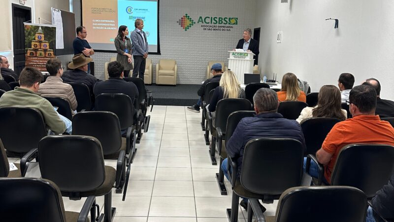 Acontece hoje em São Bento do Sul a Clínica Empresarial do projeto Fortalece Agro
