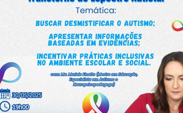 Convite Oficial: Palestra sobre Conscientização do Transtorno do Espectro Autista