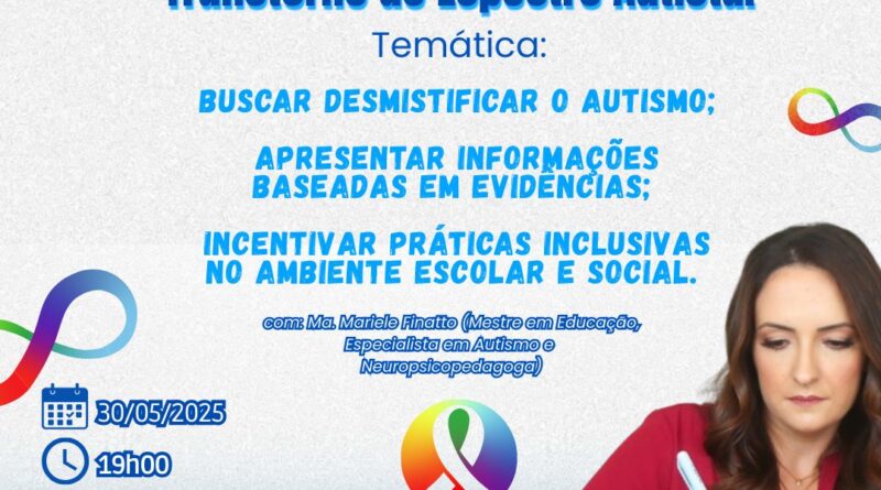 Convite Oficial: Palestra sobre Conscientização do Transtorno do Espectro Autista