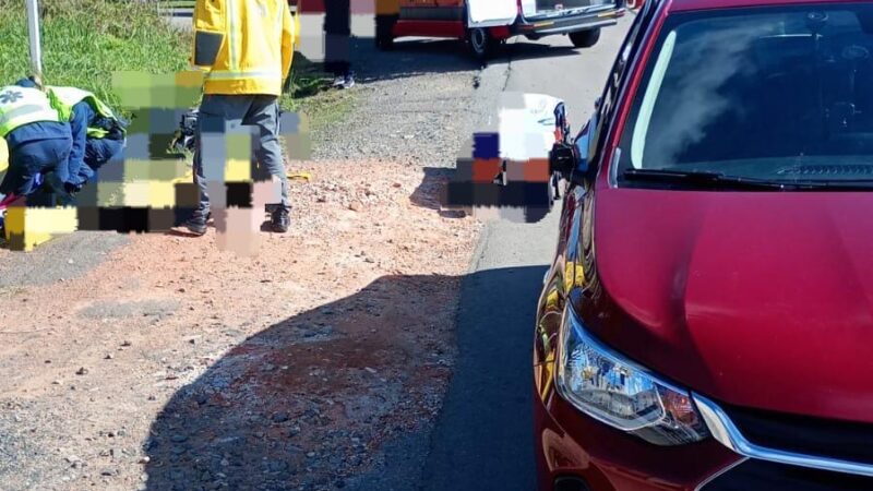 Acidente entre moto e carro mobiliza Bombeiros na BR-280 em Rio Negrinho
