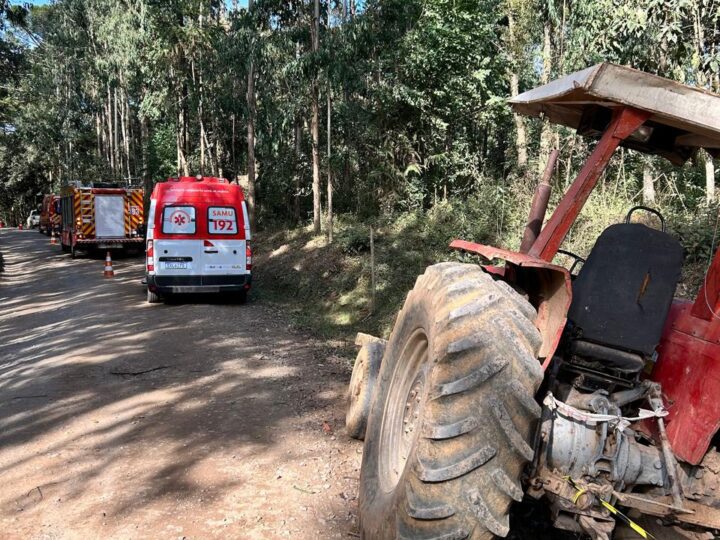 Acidente com trator deixa uma vítima fatal no interior de Irineópolis
