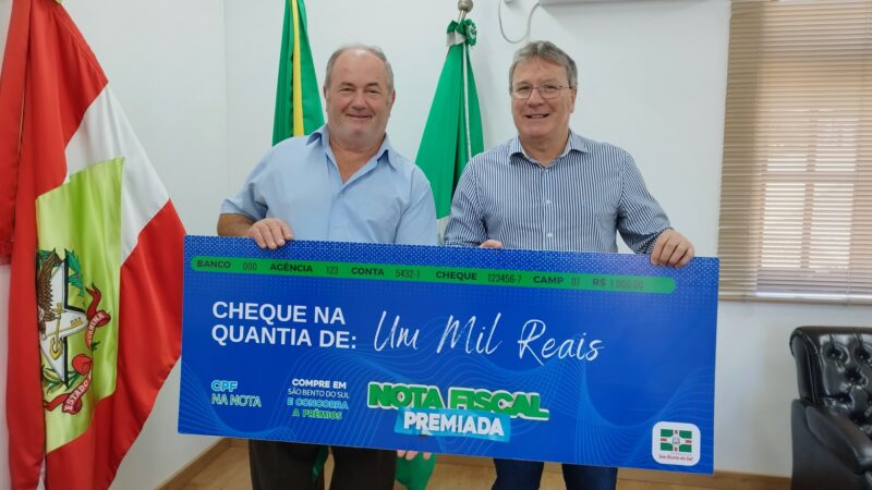 Morador do Centro é contemplado com R$ 1 mil na campanha “Nota Fiscal Premiada”
