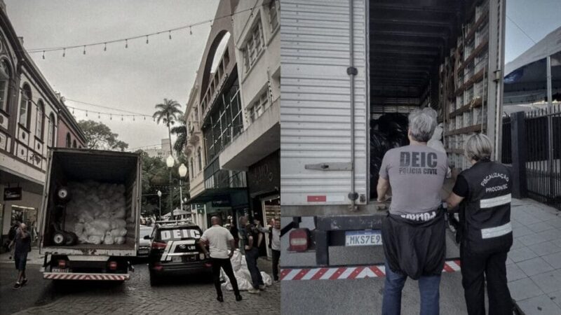 Polícia apreende mais de R$ 640 mil em produtos “piratas” na Grande Florianópolis