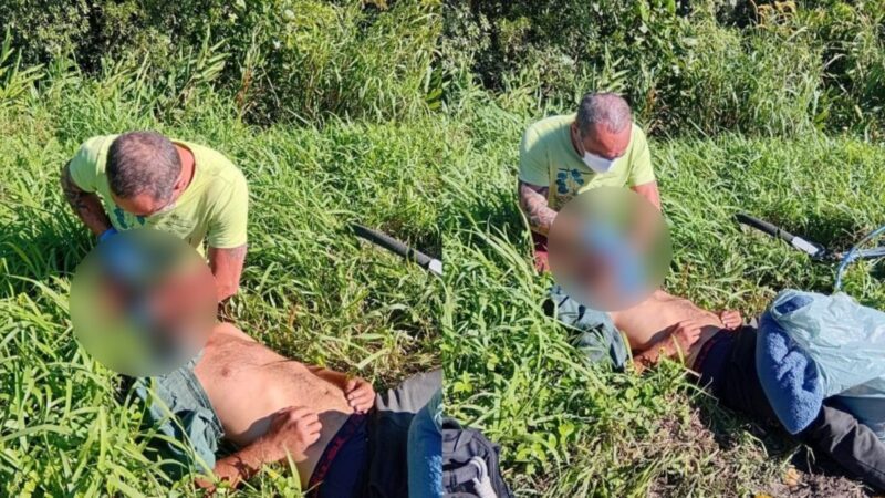 Ex-bombeiro voluntário socorre ciclista após mal súbito na divisa entre SC e PR