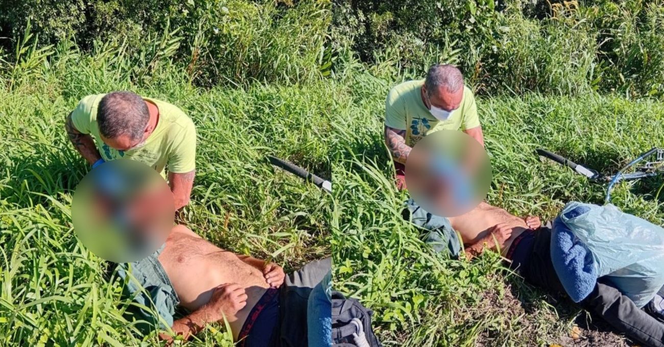 Ex-bombeiro voluntário socorre ciclista após mal súbito na divisa entre SC e PR