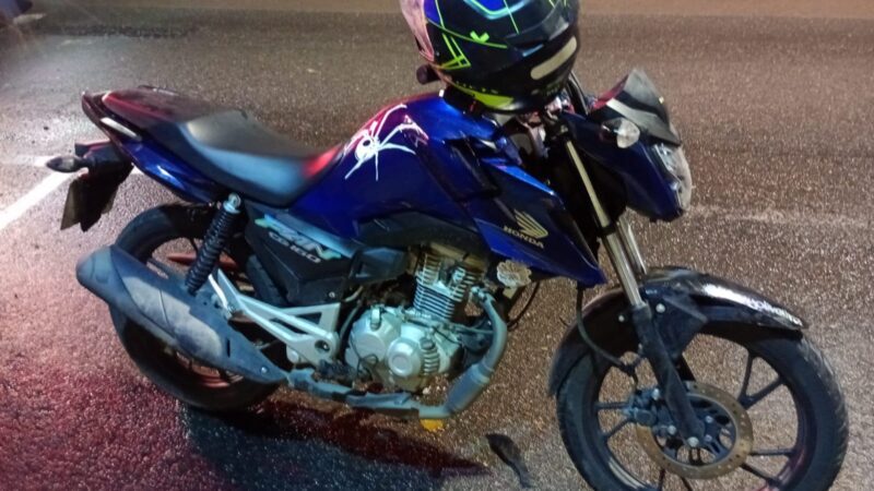 Acidente entre moto e carro mobiliza Bombeiros em Rio Negrinho