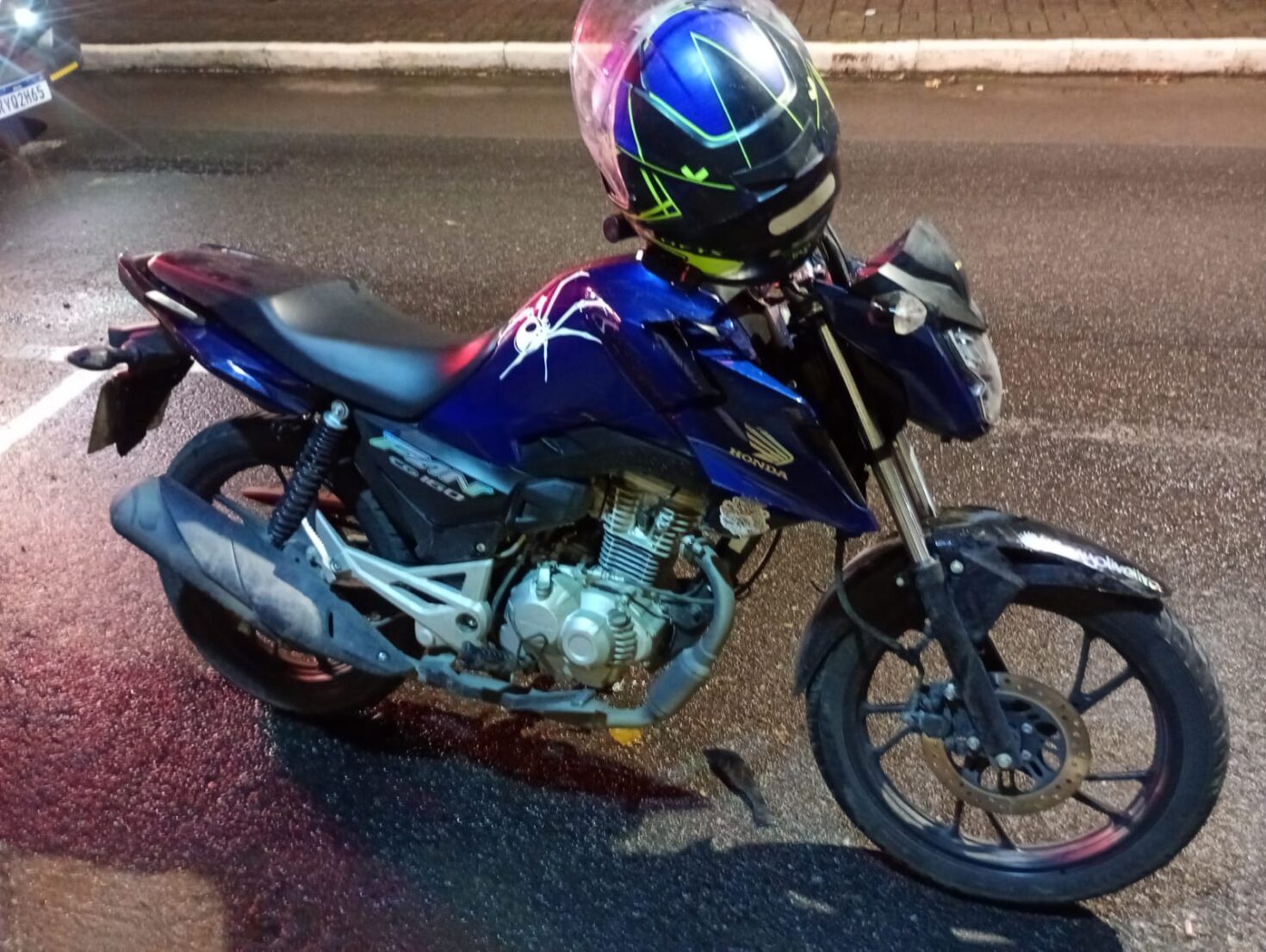 Acidente entre moto e carro mobiliza Bombeiros em Rio Negrinho