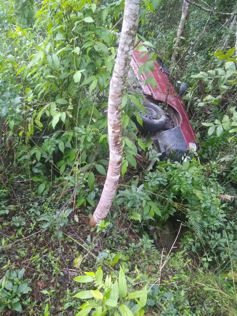 Colisão lateral na BR-470 mobiliza Bombeiros em Pouso Redondo