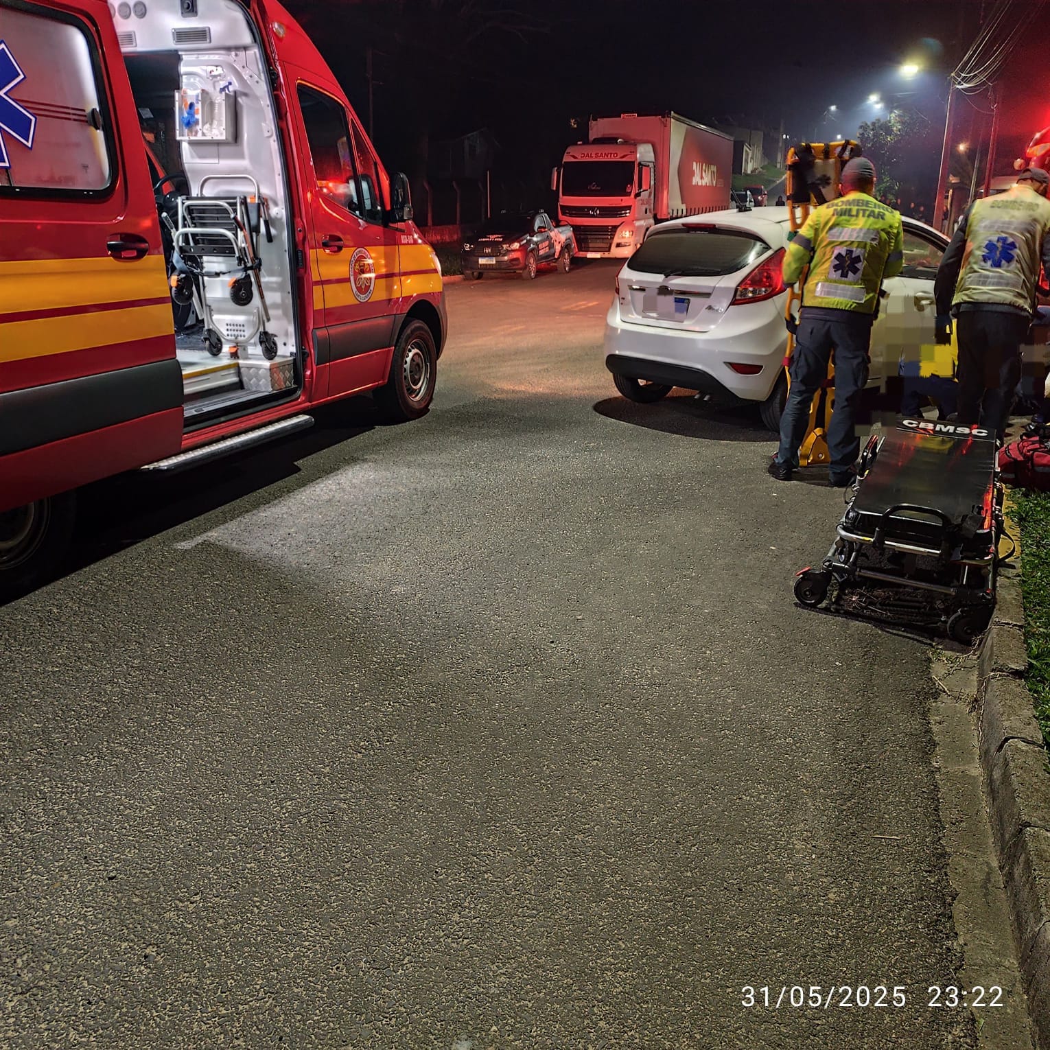 Colisão entre carro e bicicleta deixa ciclista ferido em Porto União