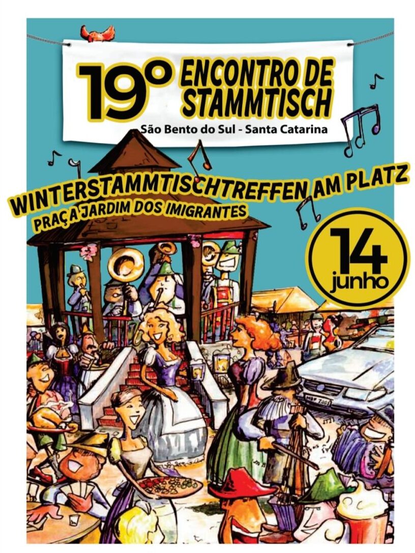 Tradicional Stammtisch acontece no sábado, dia 14, na Praça Jardim dos Imigrantes