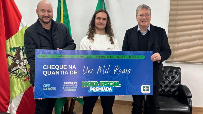 Morador da Serra Alta é contemplado com R$ 1 mil na campanha “Nota Fiscal Premiada”