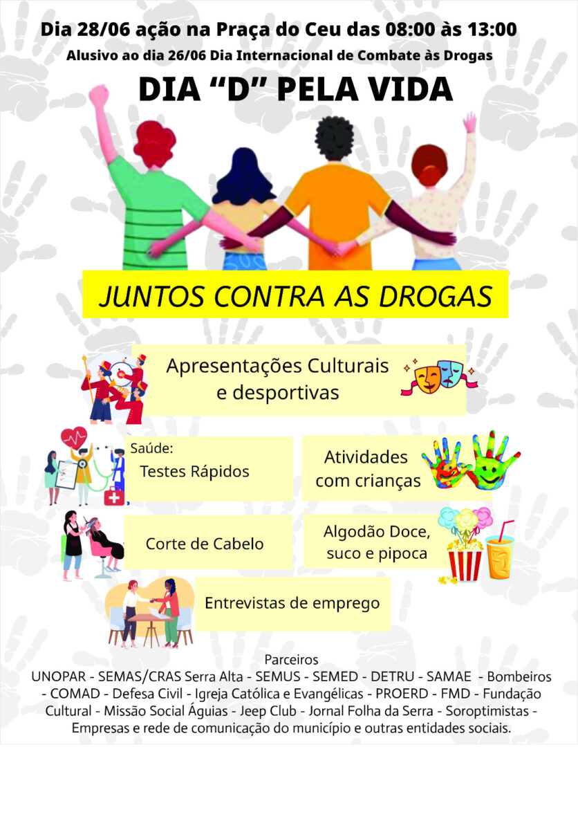 Prefeitura promove ação “Juntos Contra as Drogas” na Praça do Céu