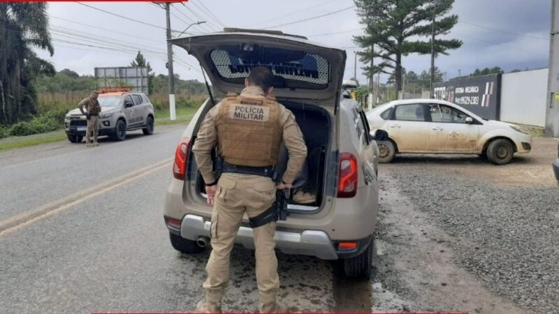 PM de Três Barras recupera veículo furtado em Matos Costa