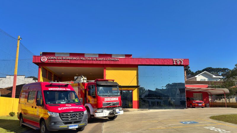 Quartel do Corpo de Bombeiros no bairro Oxford, em São Bento do Sul, retoma atividades operacionais nesta terça-feira