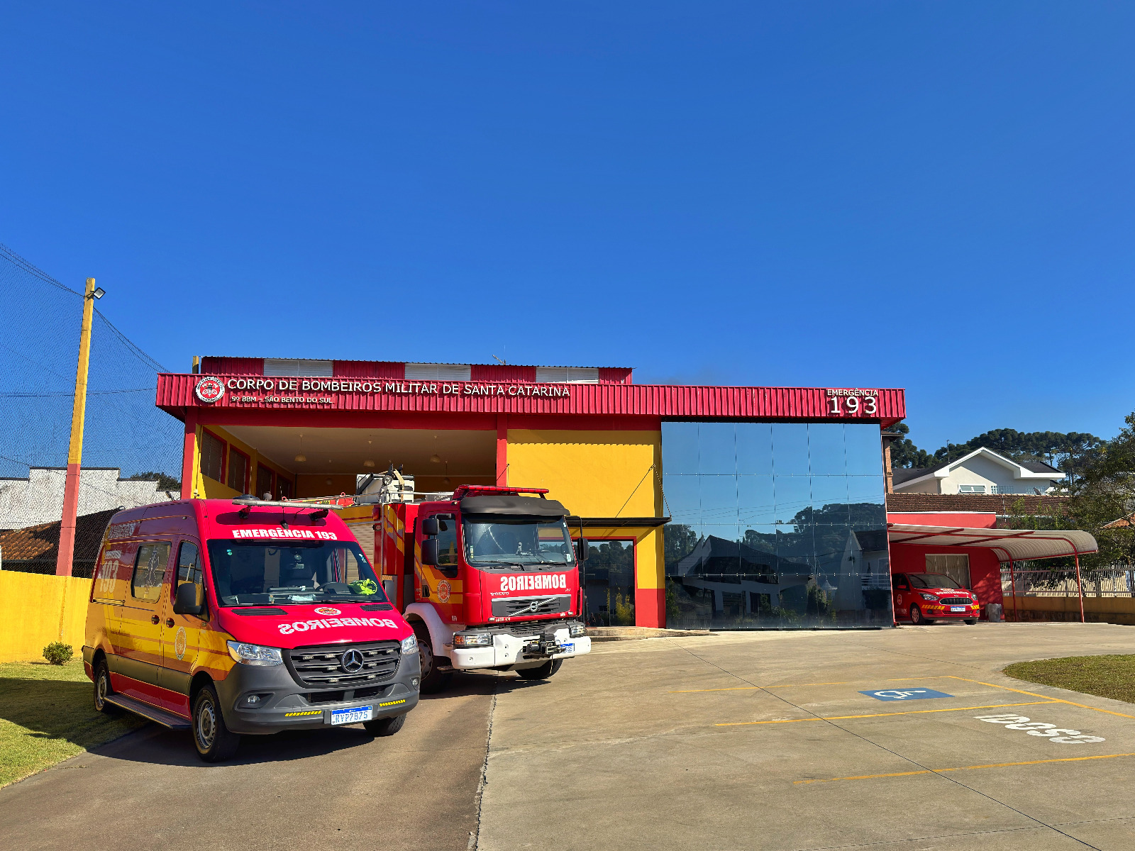 Quartel do Corpo de Bombeiros no bairro Oxford, em São Bento do Sul, retoma atividades operacionais nesta terça-feira
