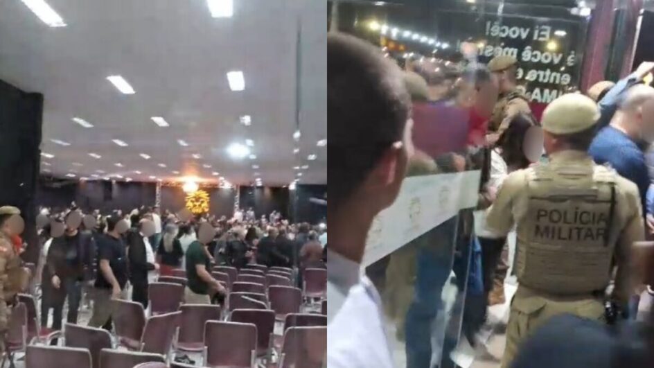Culto termina com confusão, homem armado e briga por causa de traição em Joinville