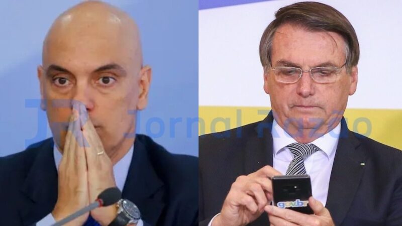 Moraes barra entrevista de Bolsonaro e avisa: se aparecer nas redes, vai preso