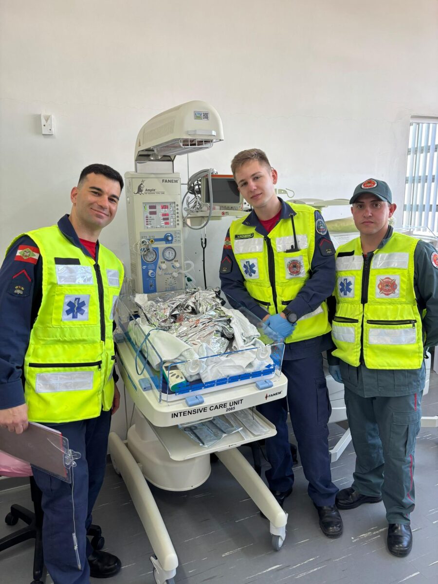 Bebê nasce em casa com auxílio dos Bombeiros em Canoinhas