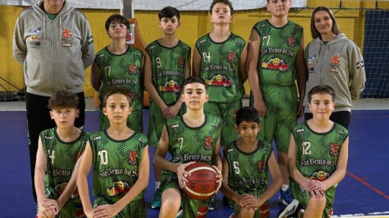 Basquetebol masculino – Equipe Sub 13 da Fundação Municipal de Desportos (FMD) teve jogos em Piçarras e Balneário Camboriú
