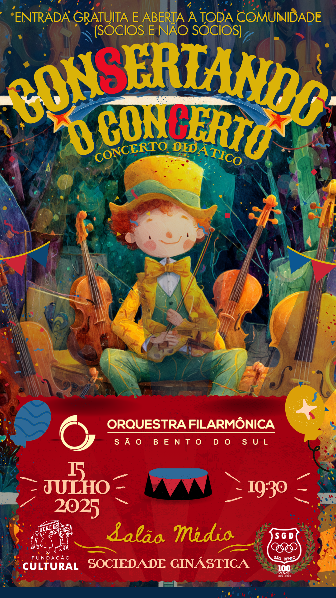 Orquestra Filarmônica de São Bento do Sul apresenta espetáculo lúdico e educativo