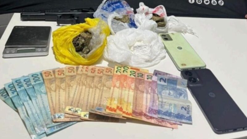 Casal flagrado com maconha e cocaína é preso por tráfico