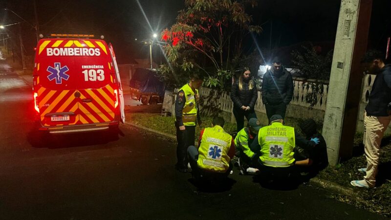 Ciclista fica ferido após acidente de trânsito em Porto União