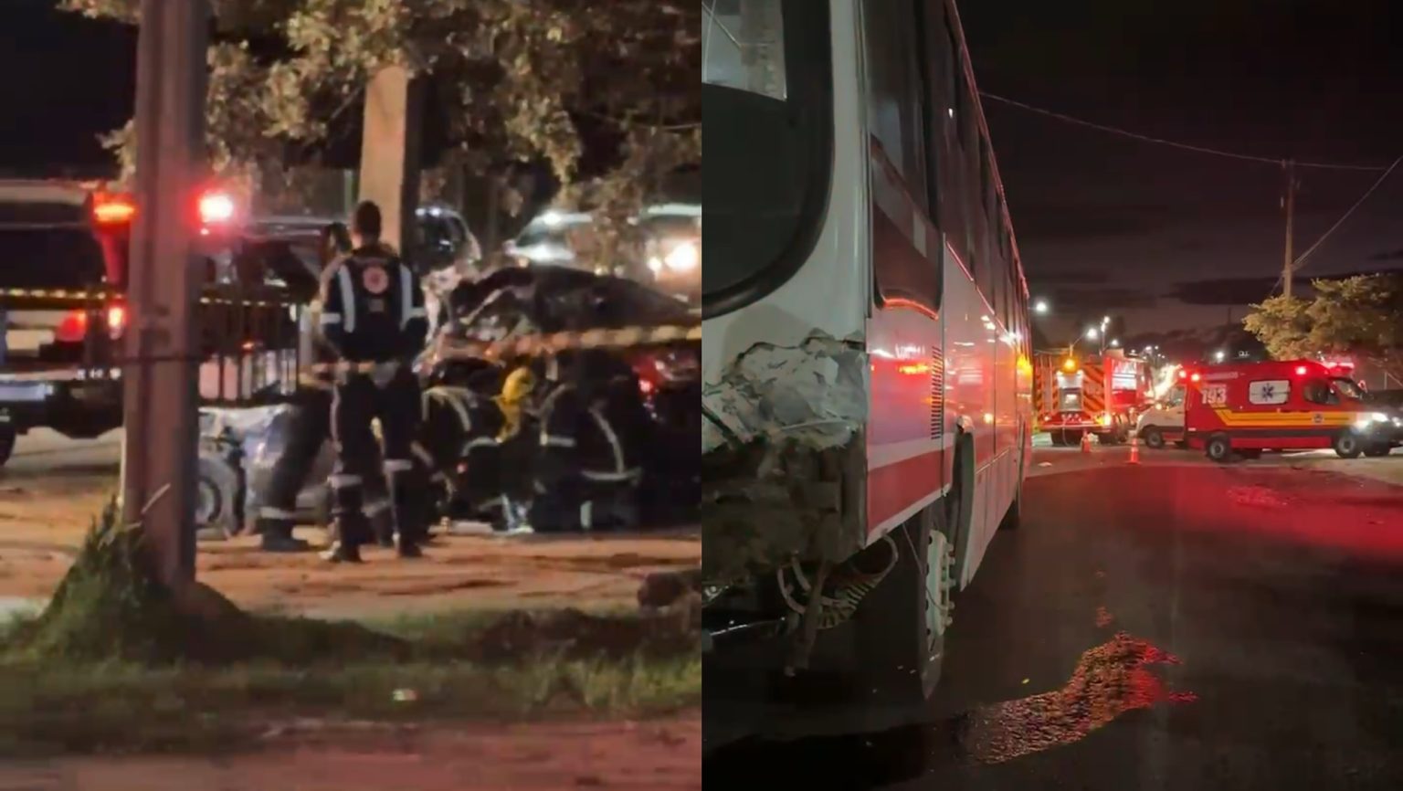 Homem morre em colisão entre carro e ônibus em Criciúma