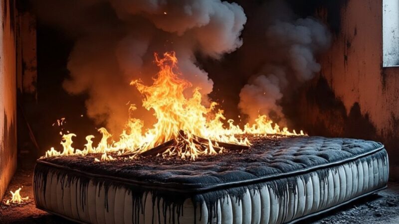 Homem é preso ao desrespeitar medida protetiva e atear fogo em colchão na casa da ex